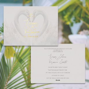 Invitation En Aluminium Mariage cygne