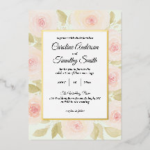 Mariage d'aquarelle rose et verte Chic Sage