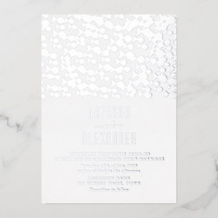Invitation En Aluminium Mariage d'argent moderne minimal