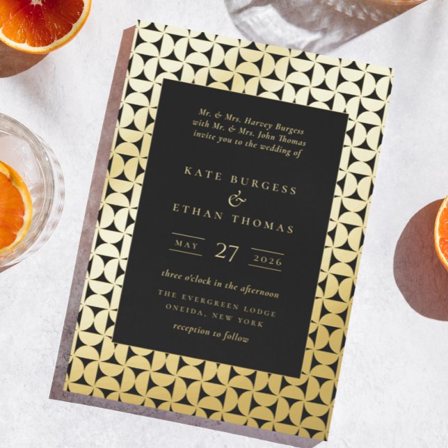 Invitation En Aluminium Mariage de cadre de formes de mode (Créateur téléchargé)