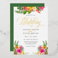 Mariage de calligraphie florale d'Hibiscus tropica