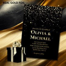 Mariage de Cravate noir brillant Noir Foil Art Déc