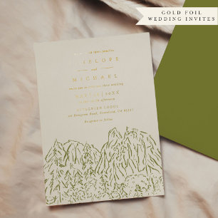 Invitation En Aluminium Mariage de Destination au Parc National de Yosemit