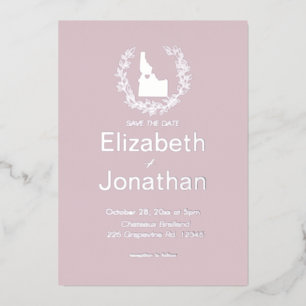 Invitation En Aluminium Mariage de destination de l'État d'Idaho