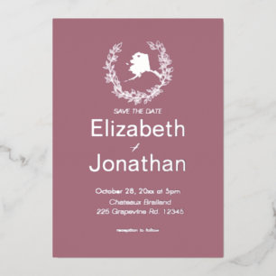 Invitation En Aluminium Mariage de destination en Alaska  