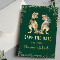 Mariage de dinosaures drôle Enregistrez la date Ve