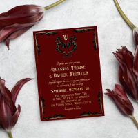 Mariage de fantaisie Monogramme Dragon Rouge Noir
