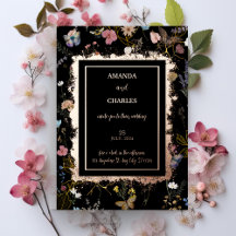 Mariage de jardin bohème floral papillon noir