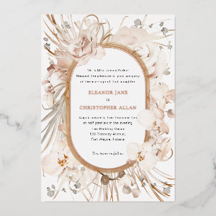 Invitation En Aluminium Mariage de jardin floral aquarelle neutre botaniqu
