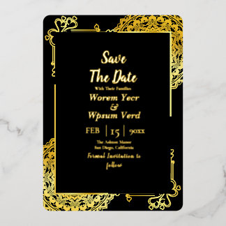 Invitation En Aluminium Mariage de la Belle et la Bête Enregistrez la Date