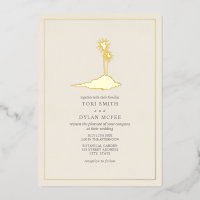 Mariage de l'île, au large de la crème blanche