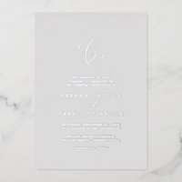 Mariage de monogramme officiel en gris argenté