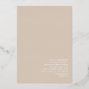 Invitation En Aluminium Mariage de sable de palmiers