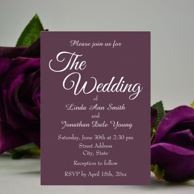 Invitation En Aluminium Mariage de style simple (In Situ Wedding)