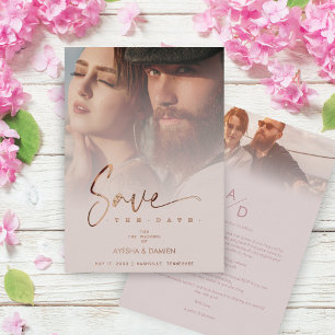 Invitation En Aluminium Mariage de transparence de papier coupé trop laser