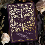 Invitation En Aluminium Mariage d'épée médiévale royal<br><div class="desc">Célébrez votre journée spéciale avec ce Mariage d'épée médiévale royale. Le design sur le dos de l'invitation n'est PAS de la vraie feuille d'or. Vous pouvez customiser plus loin en cliquant sur le bouton "PERSONNALISER".</div>