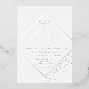 Invitation En Aluminium Mariage disco argenté