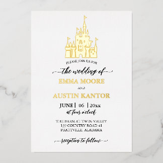 Invitation En Aluminium Mariage du château Princess