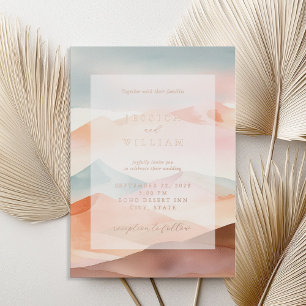 Invitation En Aluminium Mariage du désert Pastel Boho
