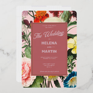 Invitation En Aluminium Mariage du jardin floral