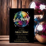 Invitation En Aluminium Mariage du Party Disco Ball Sparkle Glam des année<br><div class="desc">Voici le design "Retro 70's Party Disco Ball Sparkle Glam Mariage" - le mélange parfait de la nostalgie vibrante et de l'élégance moderne pour votre célébration mariage. Ce thème éblouissant capte l'essence d'un mariage rétro des années 70 avec ses détails chatoyants colorés et son emblématique centre de ballon disco. Imaginez...</div>