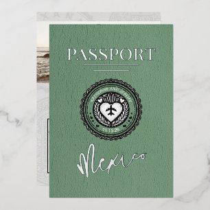 Invitation En Aluminium Mariage du passeport mexicain vert