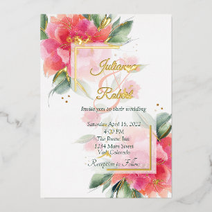 Invitation En Aluminium Mariage économique dans un jardin de roses charman