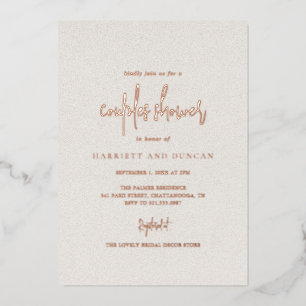 Invitation En Aluminium Mariage élégant Beige Beige neutre intemporel