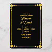 Mariage Élégant Et Classique Vecteur De Feuille D'