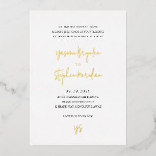 Invitation En Aluminium Mariage élégant et moderne Yasmin