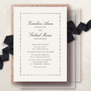 Invitation En Aluminium Mariage Élégant Minimaliste
