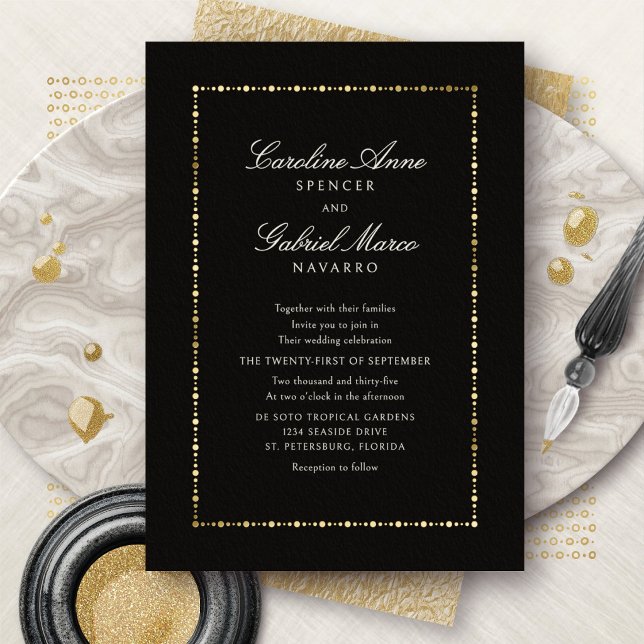 Invitation En Aluminium Mariage Élégant Minimaliste (Créateur téléchargé)