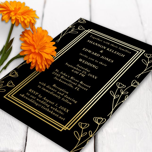 Invitation En Aluminium Mariage Élégant Moderne (Créateur téléchargé)