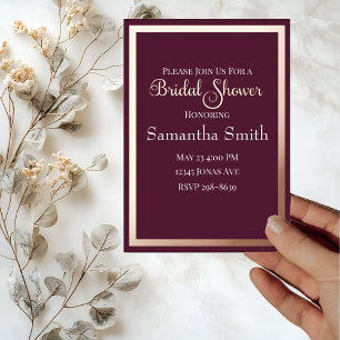 Invitation En Aluminium Mariage Élégant Moderne Typographie Rose Dorée