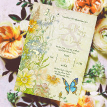 Mariage Élégant Prairie Bohème Fleur Sauvage