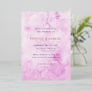 Invitation En Aluminium Mariage élégant rose Kendall Enregistrer la date