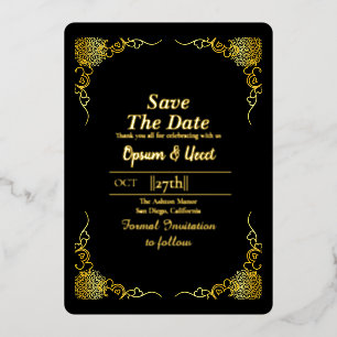 Invitation En Aluminium Mariage en acrylique transparent Enregistrer la da