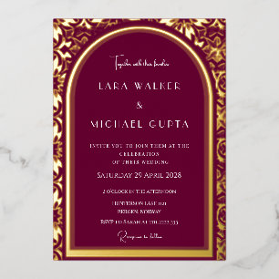 Invitation En Aluminium Mariage en Bourgogne (Rétro-ponctué)