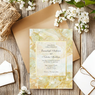 Invitation En Aluminium Mariage en cristal de pierre précieuse Champagne B