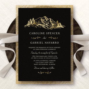 Invitation En Aluminium Mariage en montagne en tenue de soirée