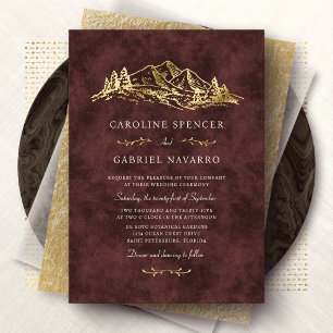 Invitation En Aluminium Mariage en plein air chic en montagne