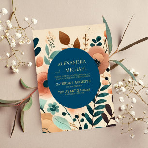 Invitation En Aluminium Mariage en terre cuite Retro Vintage Sixties