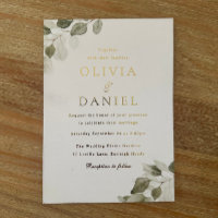 Mariage Feuillage & Papier d'Or