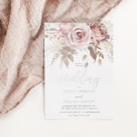Invitation En Aluminium Mariage floral Divin Argent & Blush<br><div class="desc">Divine Silver Foil & Blush Floral Mariage Foil Invitation Dusty Rose Voir d'autres invitations dans notre Niche and Nest Store</div>