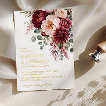 Mariage Floral Élégant en Bourgogne et Rose avec O