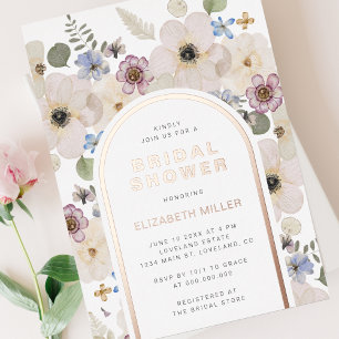 Invitation En Aluminium Mariage Floral Moderne