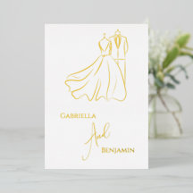 Mariage Formel Minimaliste Or Blanc Script