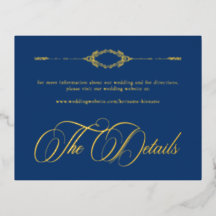 Mariage gothique à l'ancienne orné de bleu et d'or