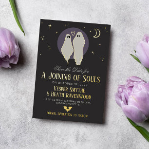 Invitation En Aluminium Mariage Halloween Joining of Souls Enregistrez la 