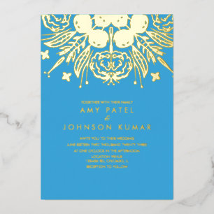 Invitation En Aluminium Mariage indien hindou tiré main